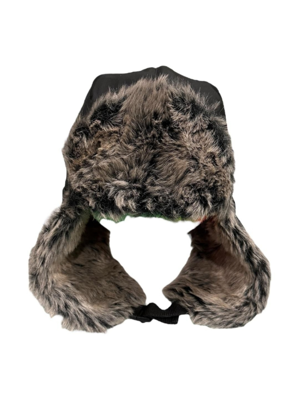 Levi's Hat Trapper Fitted Mens Medium Black Faux Fur Ear Flap Winter Insulated